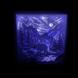 Cadre Lumineux – Ours montagne