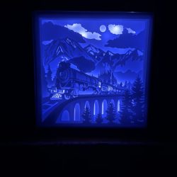 Cadre Lumineux – Train et montagne